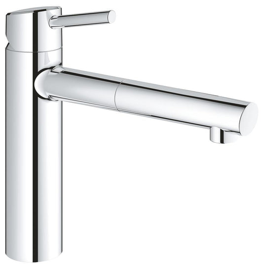 Mitigeur d'évier Grohe Concetto bec flexible mono-jet chromé - 31129001
