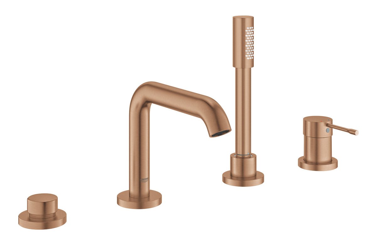 Grohe Essence mitigeur de baignoire quatre trous, finition brossée Warm Sunset - 19578DL1