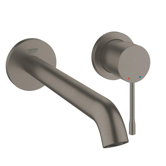 Двухотверстный смеситель для раковины Grohe Essence L brushed hard graphite - 19967AL1