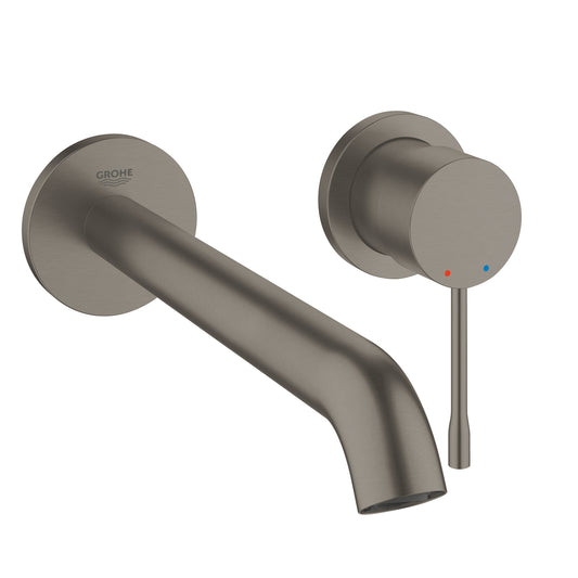 Двухотверстный смеситель для раковины Grohe Essence L brushed hard graphite - 19967AL1