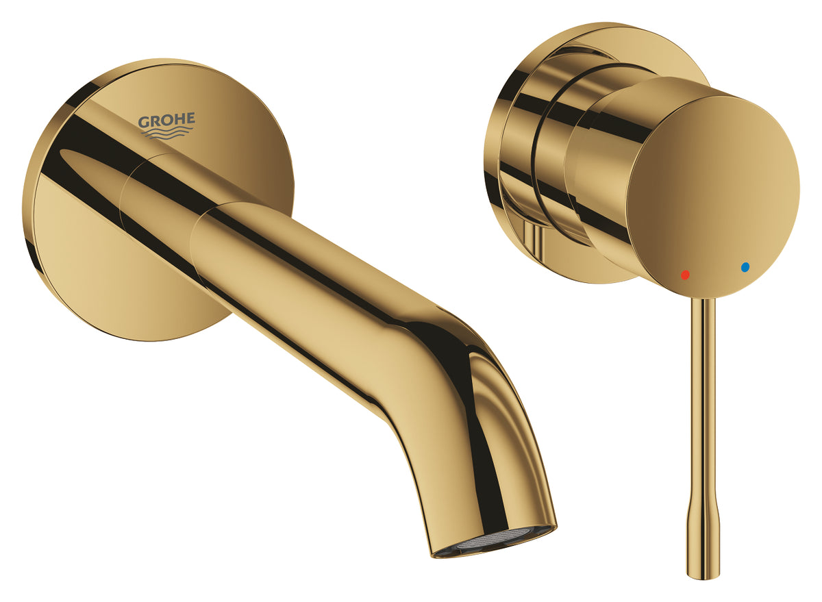 Двухотверстный настенный смеситель для раковины Grohe Essence Cool Sunrise - 19408GL1
