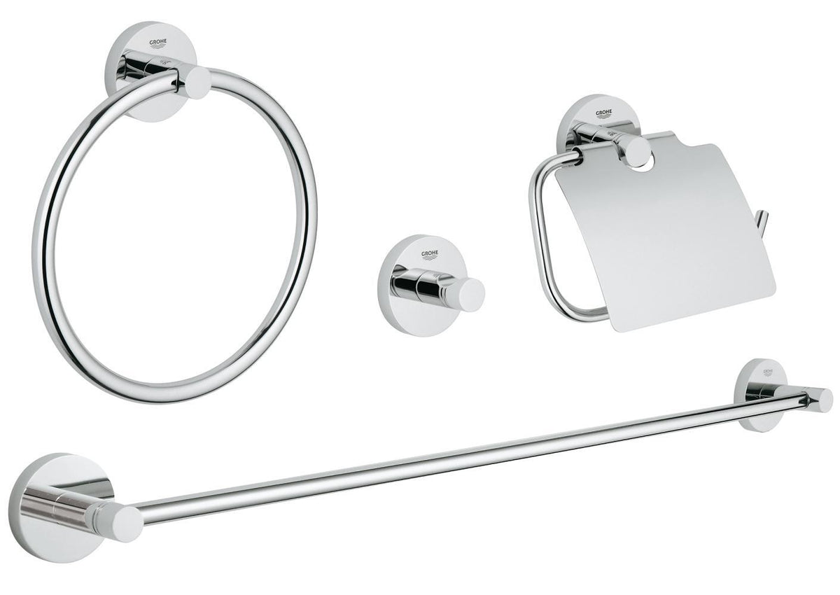 Set d'accessoires Essentials 4 pièces chromé - 40776001