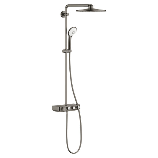 نظام دش جداري ببطارية ترموستاتية Grohe Euphoria Smartcontrol 310 Duo، تشطيب Brushed Hard Graphite - 26507AL0