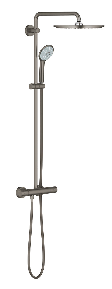 Système de douche mural thermostatique Grohe Euphoria System 310 finition brossée Hard Graphite - 26075AL0
