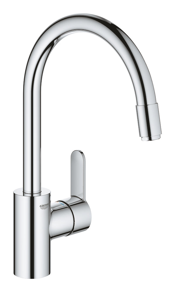 Смеситель для кухни с гибким изливом, одноструйный, Grohe Eurostyle, хром - 31126004