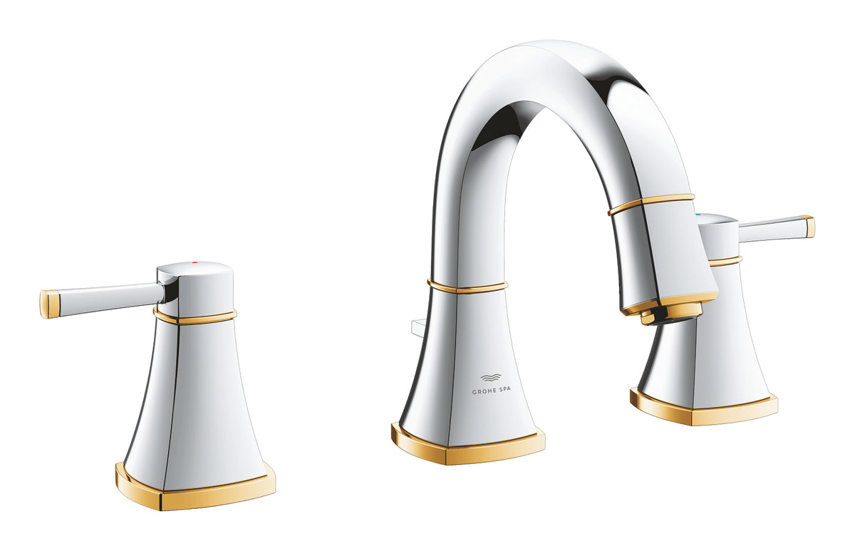 خلاط مغسلة ثلاثي الفتحات Grohe Grandera مقاس M كروم/ذهبي – 20624IG0