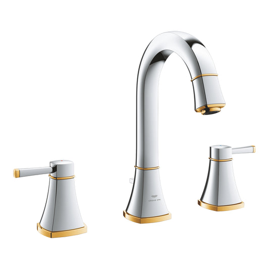 Grohe Lavabo Bataryası 3 Delikli Grandera L–Boyut Krom/Altın – 20619IG0