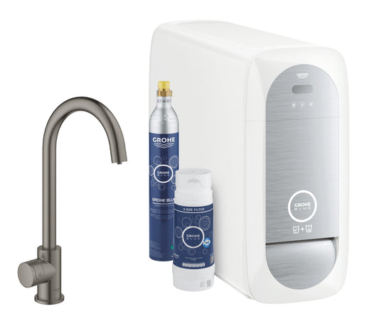 Grohe G R O H E  Blue  Home C-Spout Starter Kit With  Mono Faucet - 31498AL1