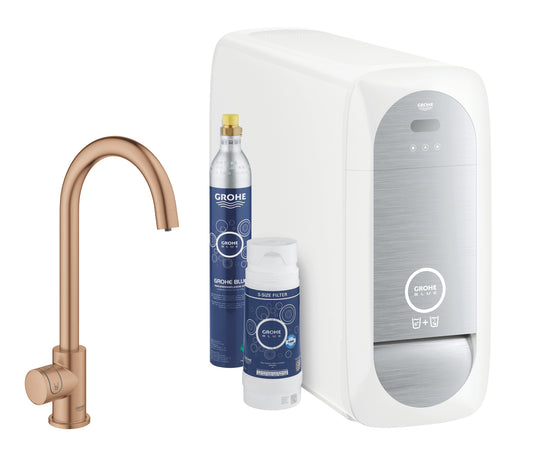 Grohe G R O H E  Blue  Home C-Spout Starter Kit With  Mono Faucet - 31498DL1