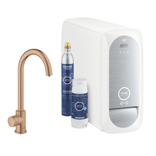 Grohe G R O H E  Blue  Home C-Spout Starter Kit With  Mono Faucet - 31498DL1
