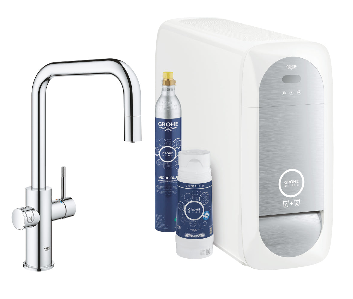 Grohe G R O H E Blue Home U-Spout Starter Kit avec Pull-Out Mousseur - 31543000