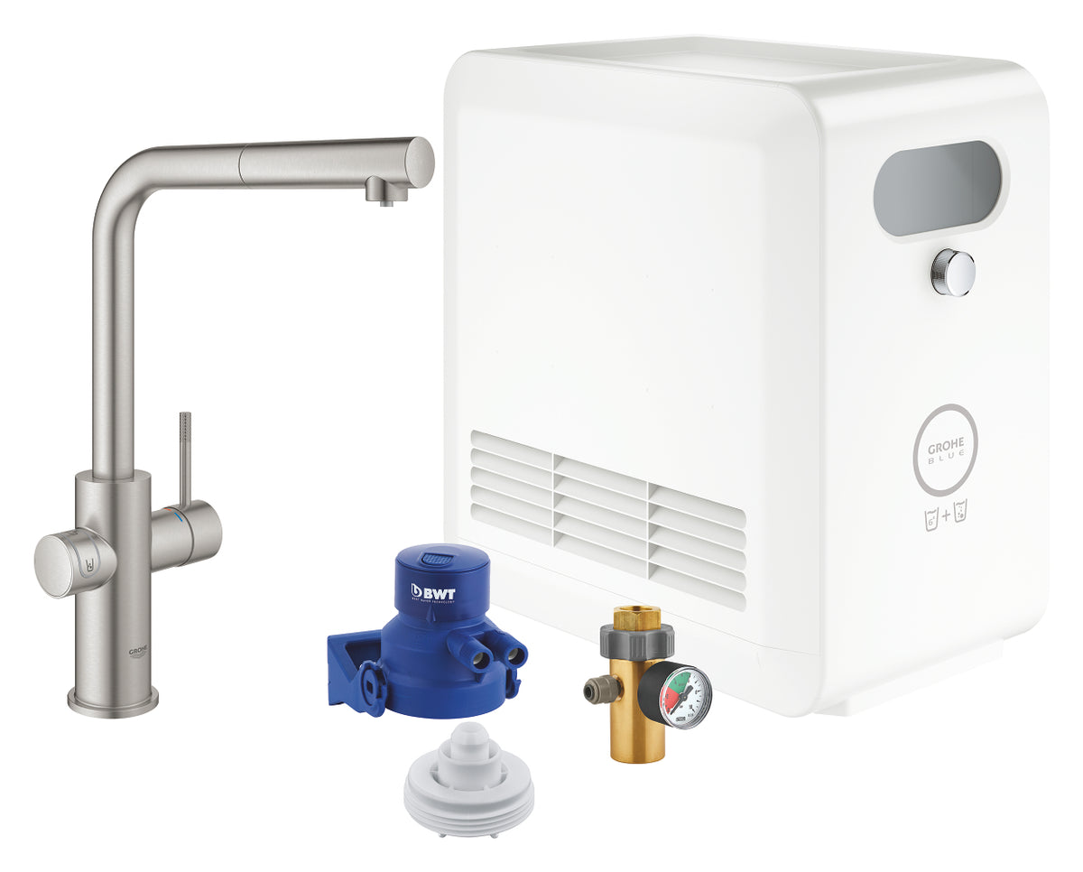 Комплект L-образный излив Grohe Blue Professional с выдвижным аэратором - 31326DC2