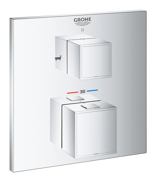 Grohe Grohtherm  Cube Çift Yönlü Ankastre Termostatik Banyo Bataryası - 24155000