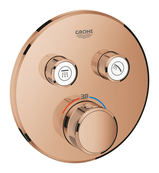 Grohe Grohtherm Smartcontrol خلاط دش ترموستاتي مدمج بتحكم تدفق وصمامين، Warm Sunset - 29119DA0