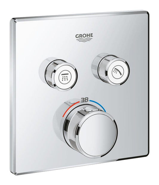 Grohe Grohtherm  Smart Control Çift Valfli Akış Kontrollü, Ankastre Termostatik Duş Bataryası - 29124000
