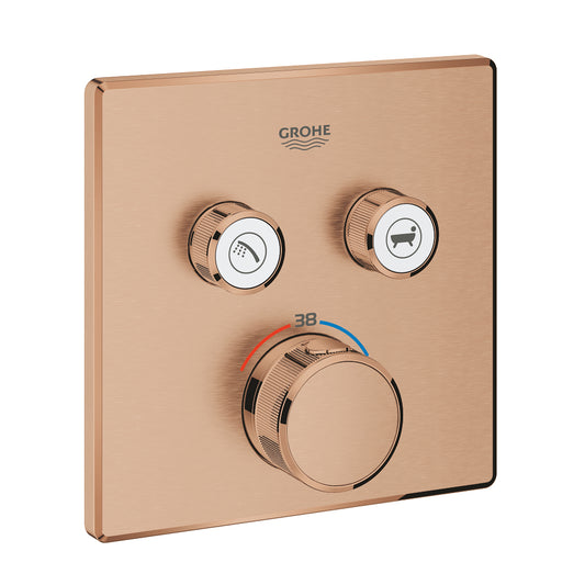 Grohe Grohtherm  Smart Control Çift Valfli Akış Kontrollü, Ankastre Termostatik Duş Bataryası - 29124DL0