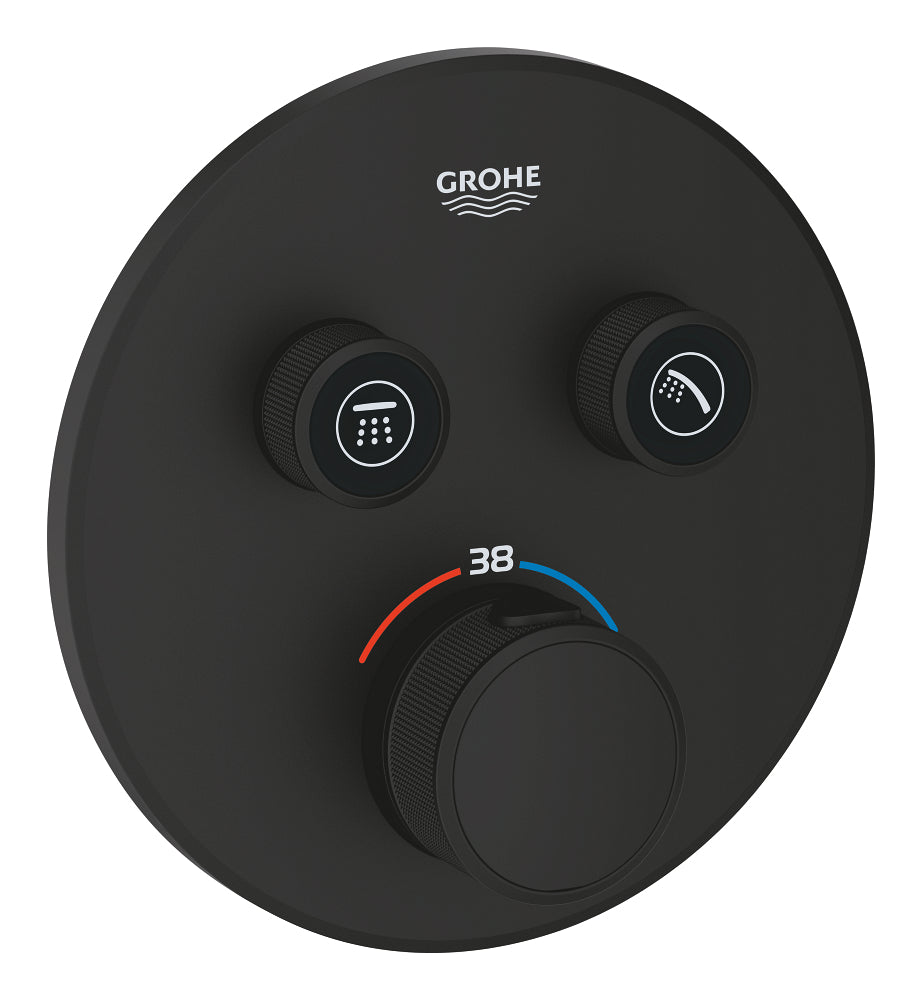 خلاط ترموستاتي جداري Grohe Grohtherm Smart Control بصمامين وتحكم في التدفق - 29507KF0