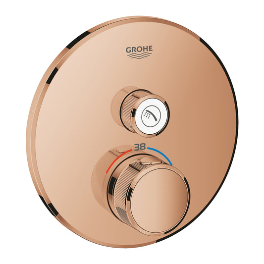 Grohe Grohtherm Intelligent Control Simple avec vanne débit contrôlé, Encastré Thermostatique Douche Robinet - 29118DA0