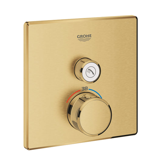 Grohe Grohtherm Intelligent Control Simple avec vanne débit contrôlé, Encastré Thermostatique Douche Robinet - 29123GN0