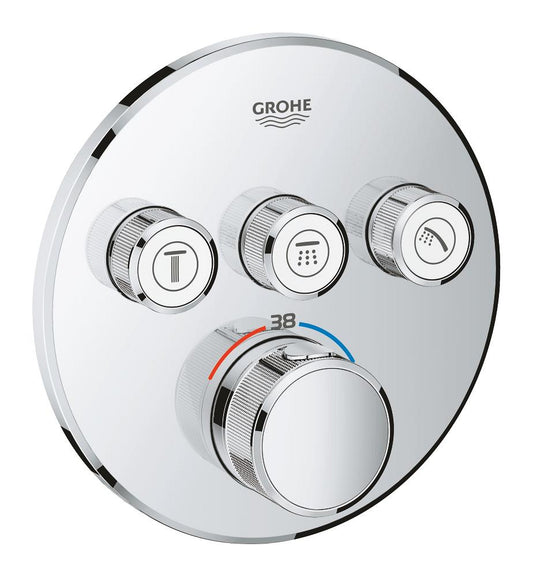 Grohe Grohtherm  Smart Control Üç Valfli Akış Kontrollü, Ankastre Termostatik Duş Bataryası - 29121DL0