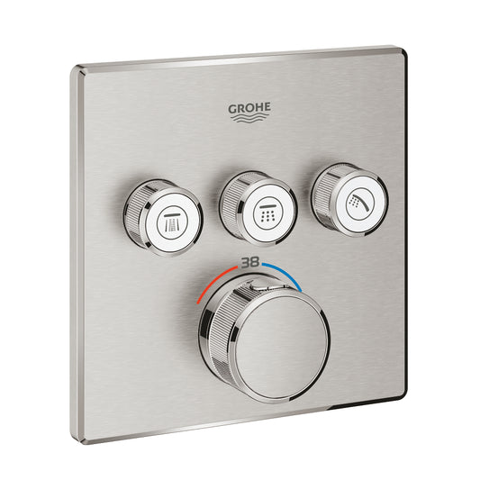 Grohe Grohtherm  Smart Control Üç Valfli Akış Kontrollü, Ankastre Termostatik Duş Bataryası - 29126DC0