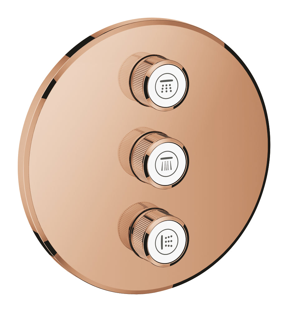 Grohe Grohtherm Умный Control Üç с клапаном поток с контролем рычаг - 29122DA0