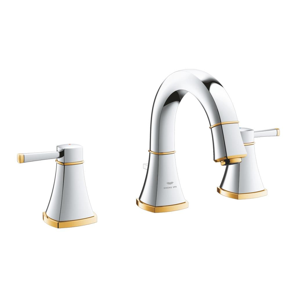 Grohe Lavabo Bataryası 3 Delikli Grandera M–Boyut Krom/Altın – 20624IG0