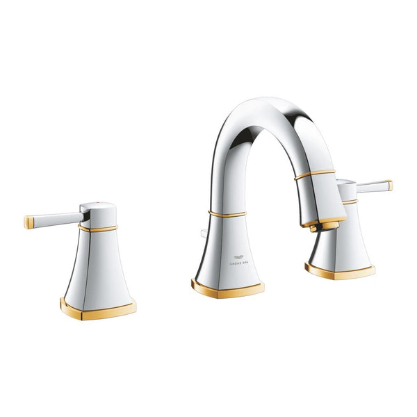 Grohe Lavabo Bataryası 3 Delikli Grandera M–Boyut Krom/Altın – 20624IG0