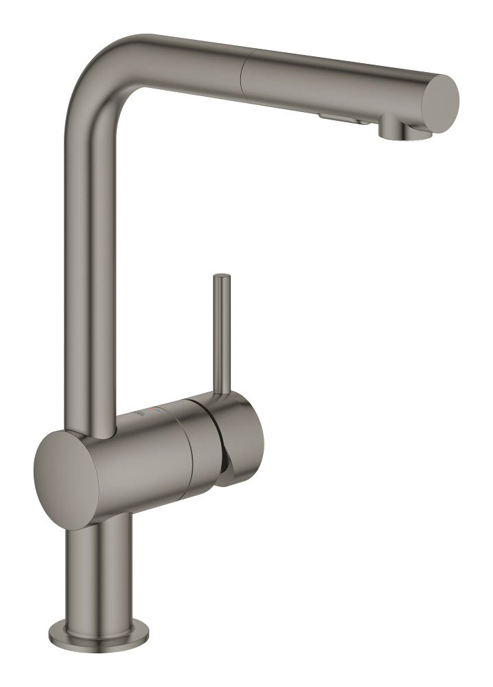 Mitigeur évier monocommande Grohe Minta finition brossée Hard Graphite - 30274AL0