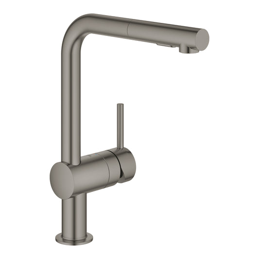 Grohe Minta Tek Kumandalı Eviye Bataryası Brushed Hard Graphite - 30274AL0
