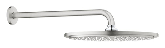 Douche de tête Grohe 31 cm + bras mural 38 cm Super Steel - 26066DC0