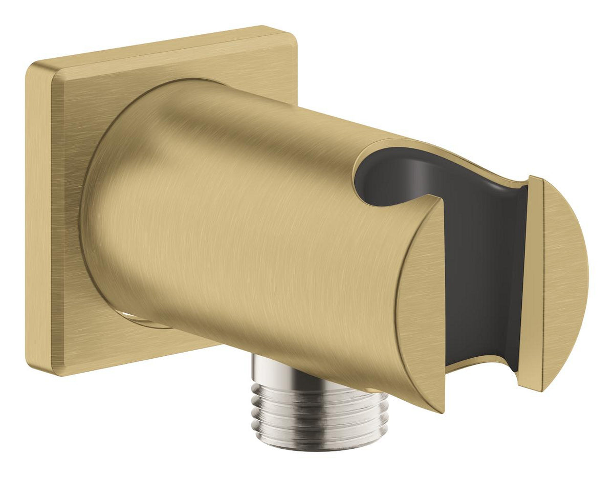 Coude de sortie de douche Rainshower avec support à main, finition brossée Cool Sunrise – 26659GN0
