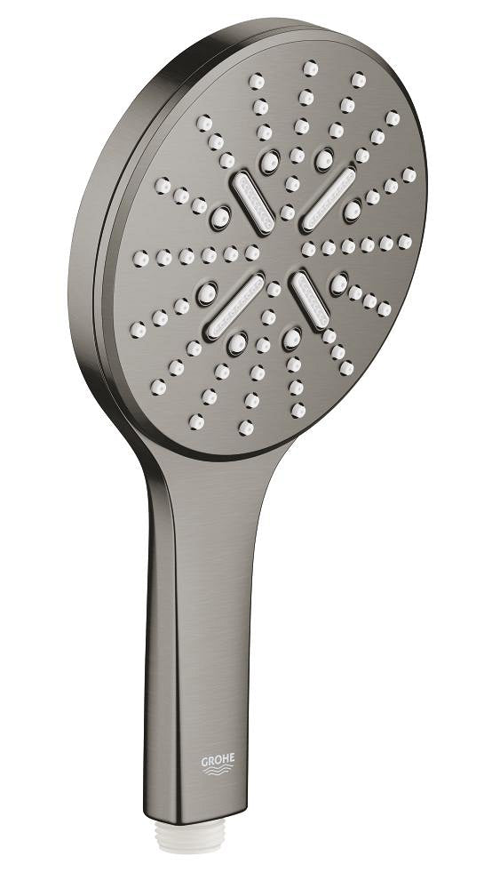 Douchette à main 3 jets 13 cm Grohe SmartActive finition brossée Hard Graphite - 26574AL0