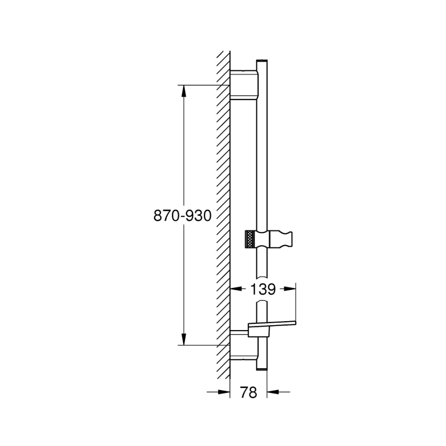 Grohe Rainshower Smartactive Duş Sürgüsü, 900 mm Brushed Cool Sunrise - 26603GN0