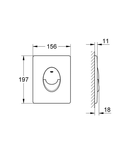 Grohe Gömme Rezervuar Kumanda Paneli ABS Mat Krom - 38505P00