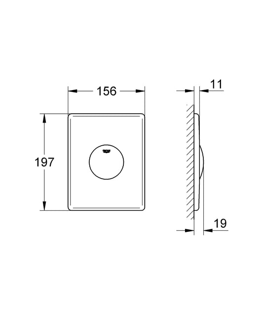 Grohe Skate plaque de commande - 37547P00