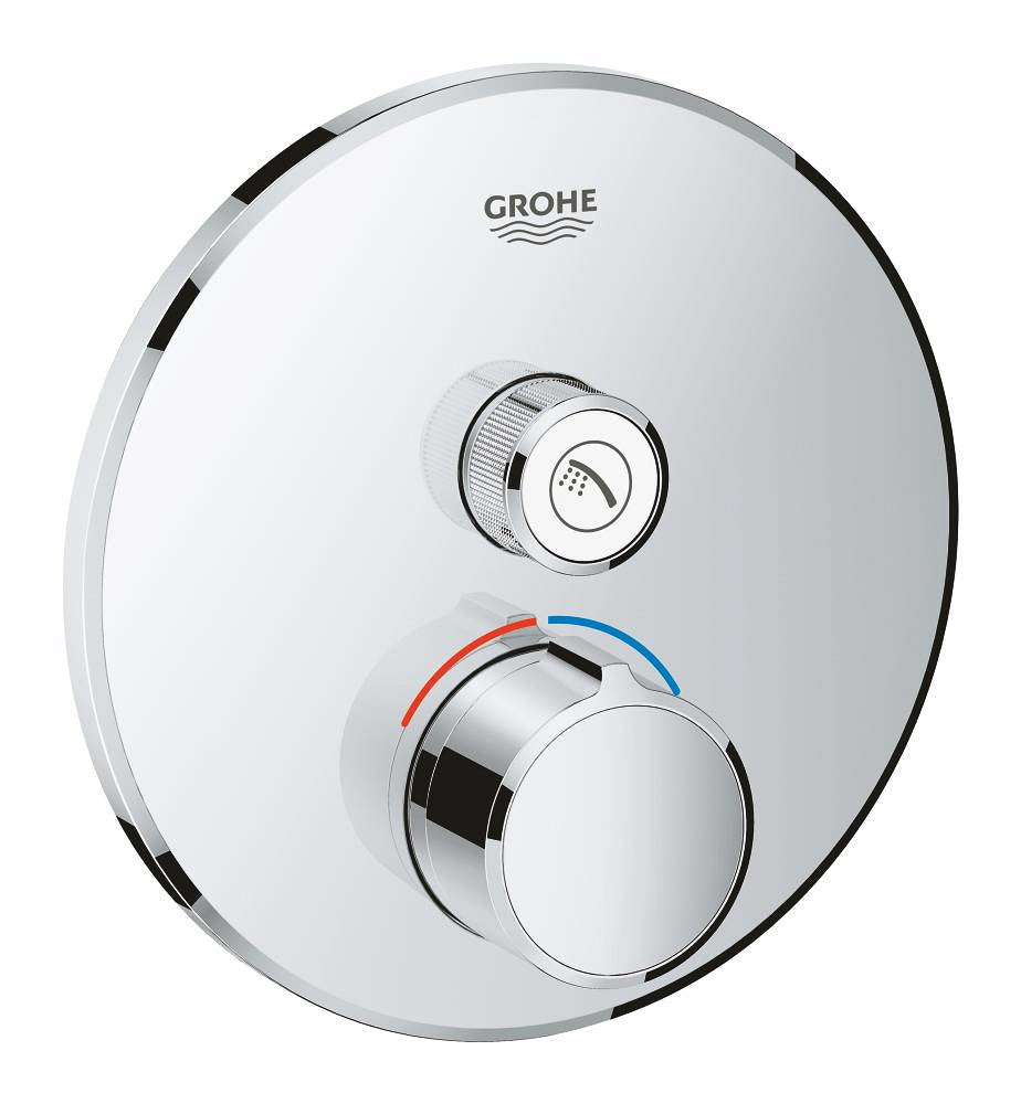 Встраиваемый термостатический душевой смеситель Grohe Smart Control с одним вентилем, управлением потоком - 29144000
